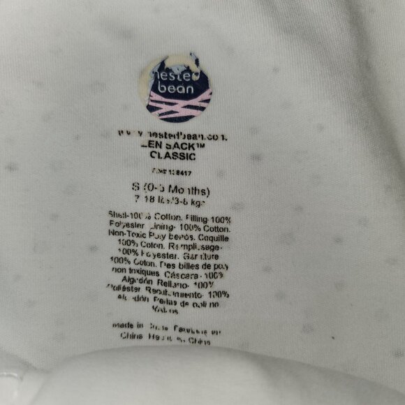 Nested Bean Zen Sack Classic Baby Sleep Sack 0-6 Months 100% Cotton Ivory & Gray - Picture 4 of 5